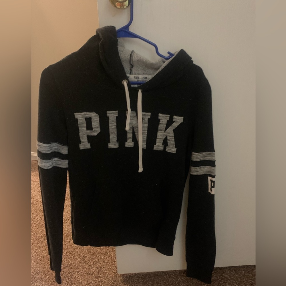 pink hoodie